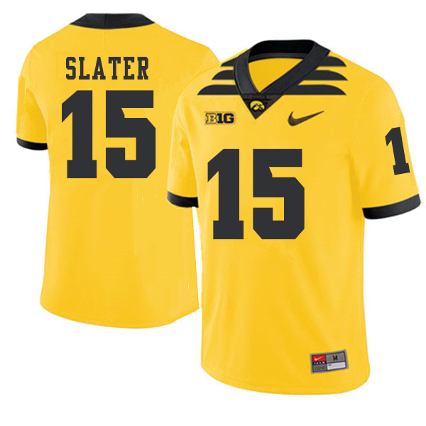 2019 Men #15 Duke Slater Iowa Hawkeyes College Football Alternate Jerseys Sale-Gold - Click Image to Close